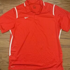 Nike Men's Vibrant Red Polo Shirt